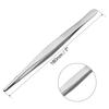 uxcell Stainless Steel Straight Blunt Tweezers with Serrated Tips, 180mm Length, 430 Stainless Steel Construction
