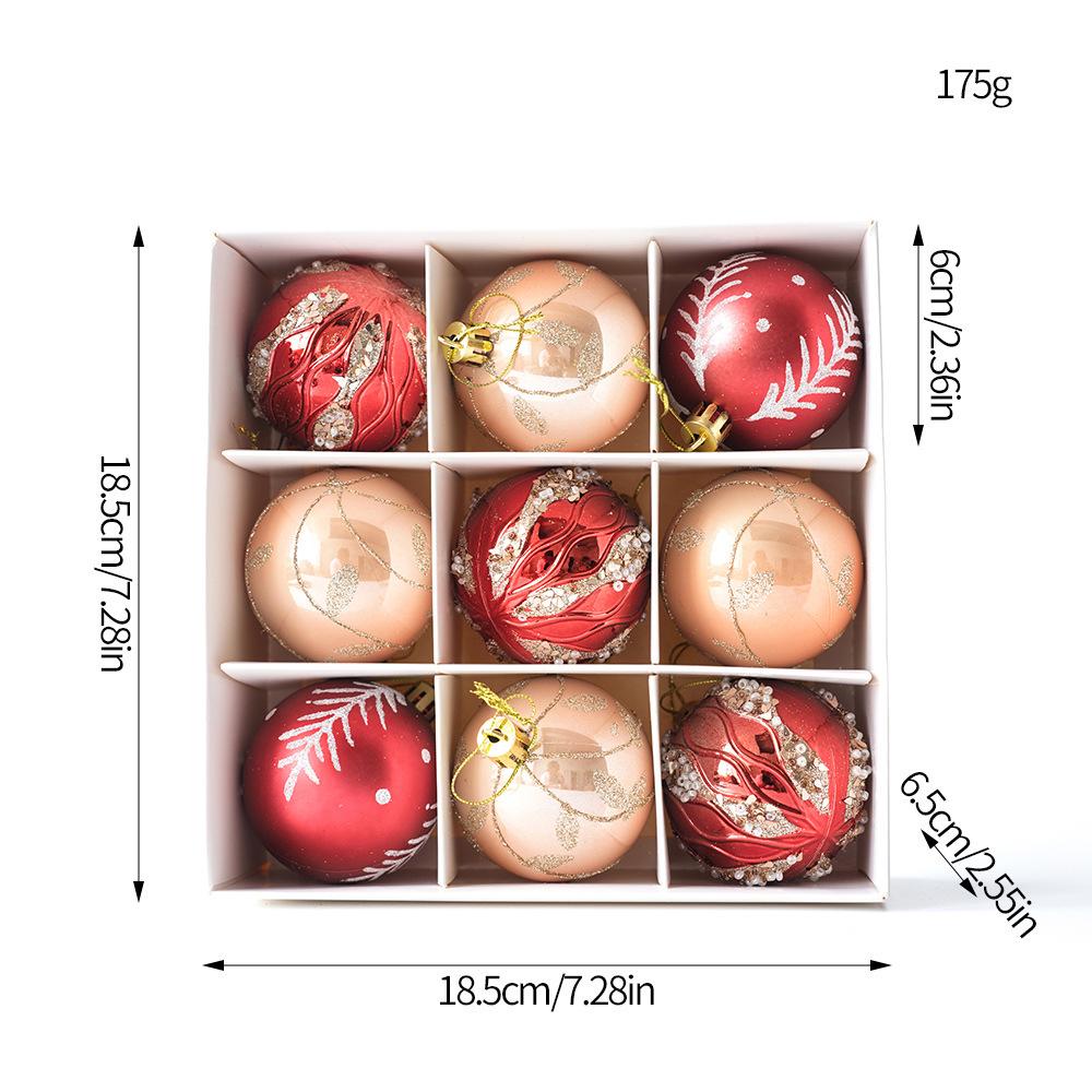 Набор елочных украшений: Девять расписных макаронс конфетных цветов, неправильной формы