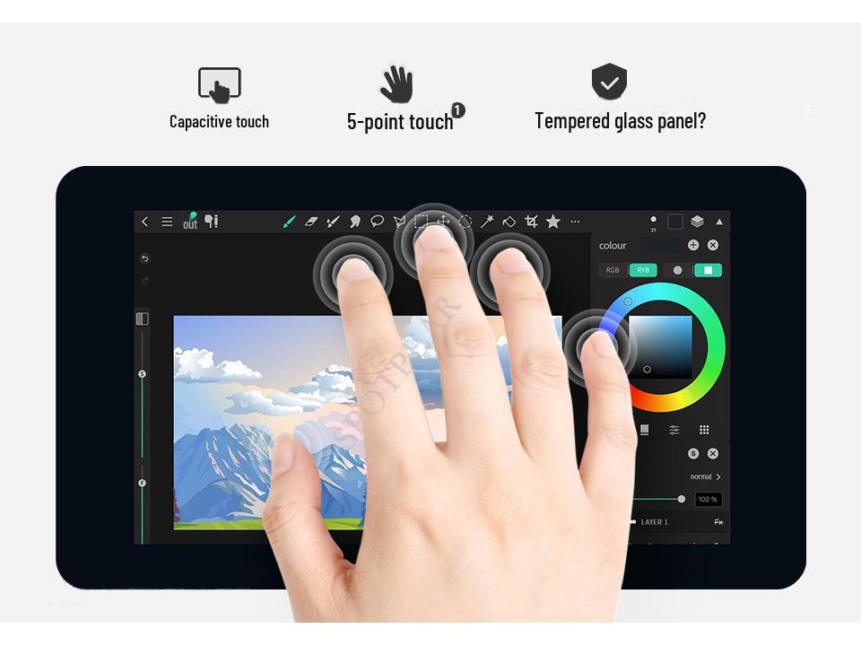 Raspberry Pi 7" DSI Емкостный сенсорный ЖК-дисплей (800x480)