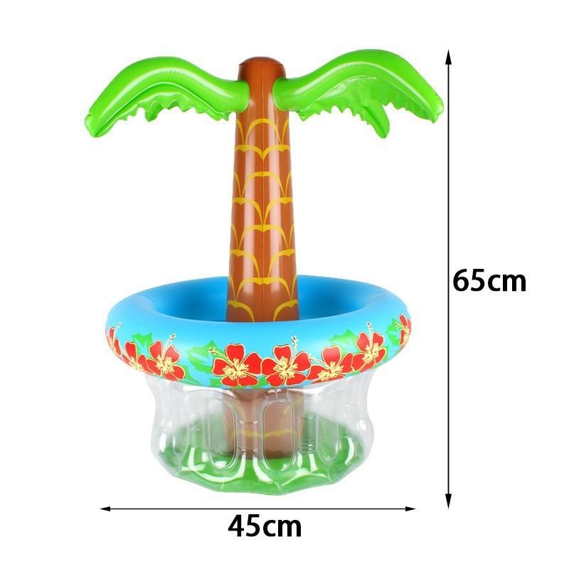 Inflatable Coconut Tree Drink Holder Summer Pool Party Cooler Ice Bucket Blow Up Beverage Tray for Beach Pool Party Accessories