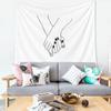 Гобелен Настенный Простой Арт Черно-белые Линии Фон Декоративный для Спальни