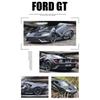 Масштаб 1/36 Ford GT, литая под давлением модель автомобиля, игрушечный автомобиль с откатным механизмом и открытыми дверями для детей, коллекция подарков для мальчиков и девочек