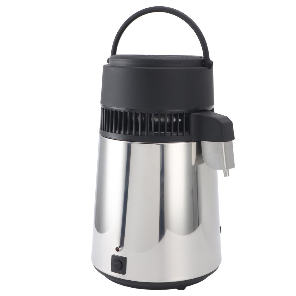 4L Distilled Water Maker Silver 750W Stainless Steel Automatic Countertop Water Distiller with