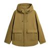 Spring and Autumn New Men's Waterproof Windproof Working Jacket Solid Color Top Jacket Retro Hooded Versatile