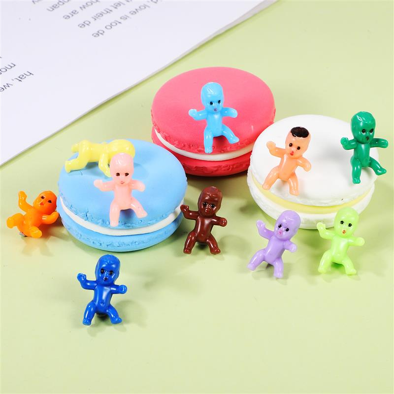 100Pcs Mini Plastic Babies Tiny Baby Figurines Small Party Favor Supplies Shower Birthday Decorations Cake Topper Ice Cube