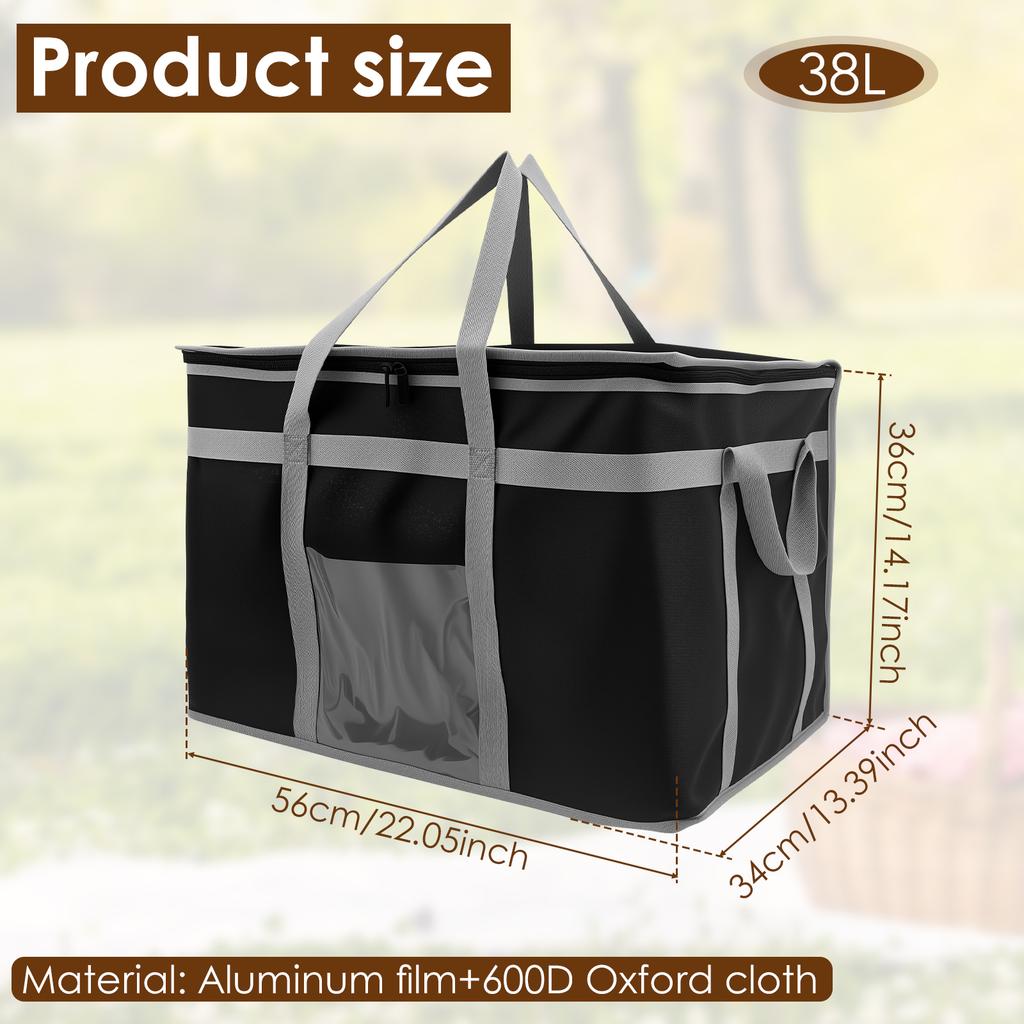 38 л Очень большая дорожная сумка для ланча, сумка-холодильник для кемпинга, сумка для пикника, термоизолированная сумка-холодильник для напитков и льда, сумка-холодильник для хранения еды и напитков для семьи