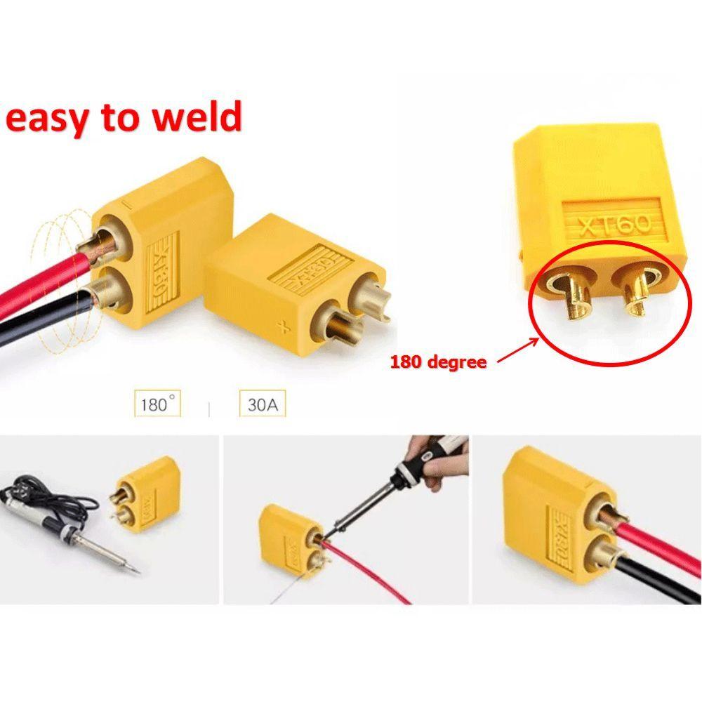 1/2 шт. высококачественные штекерные и гнездовые сплошные разъемы XT60, аксессуары для моделей самолетов, радиоуправляемые модели