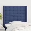 VidaXL Headboard with Ears Blue 83x16x118-128 Cm Fabric3119994