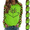 Women's Fashion Casual Long Sleeve Christmas Printed  Neck Sweatshirt Top