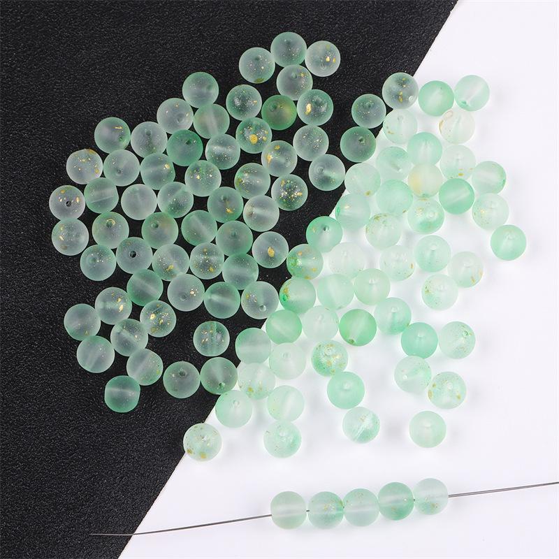 Аксессуары для украшений своими руками: 50 матовых стеклянных бусин с золотым порошком для ожерелий, браслетов, сережек