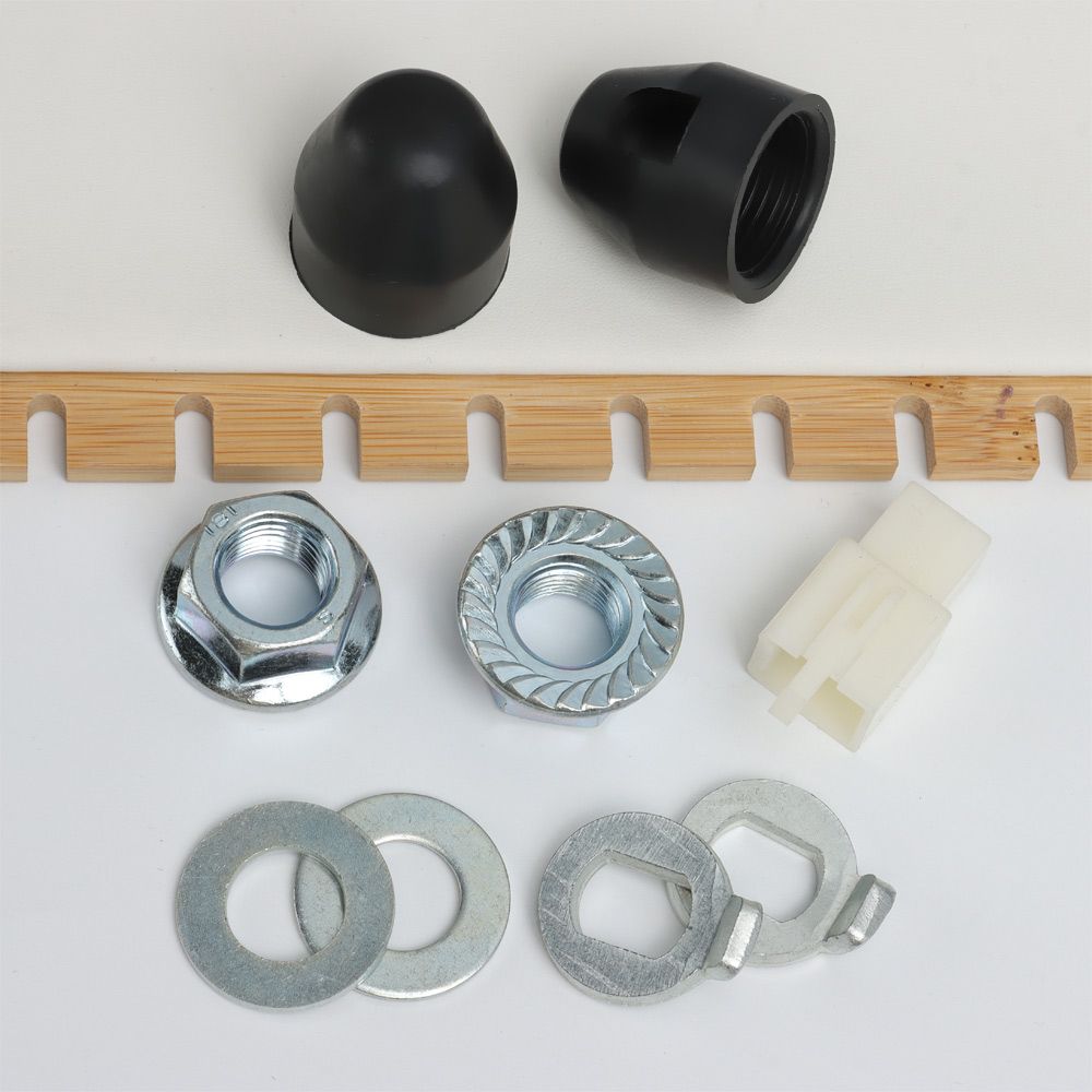 Kit Dadi E Rondelle Per Mozzo Motore E-Bike M14/10mm - Acciaio High Carbon