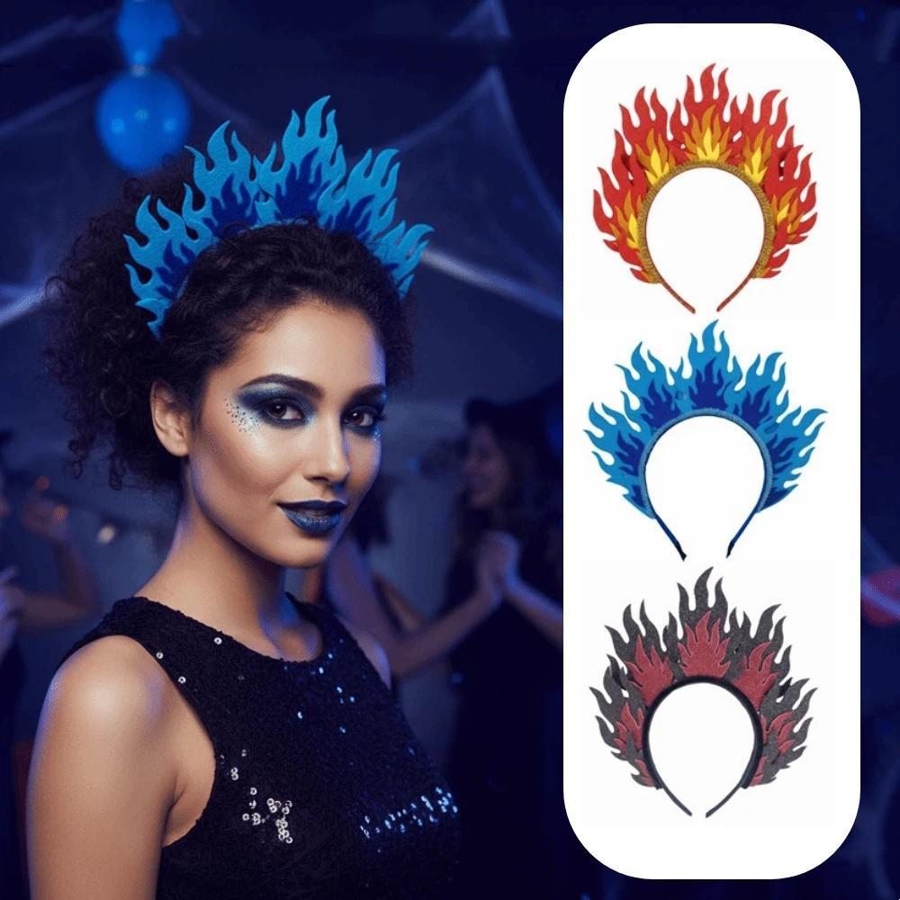 Comfortable Halloween Hairband Fire-Shaped Fire-Shaped Headband Cosplay Party