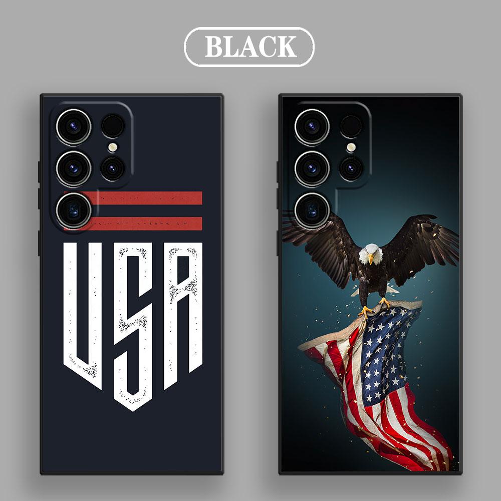 Американский флаг США Пятиконечная звезда Чехол S25 Ultra для Samsung Galaxy S25 S24 S23 S20 S21 FE S22 Ultra S10 Plus Мягкая крышка для телефона