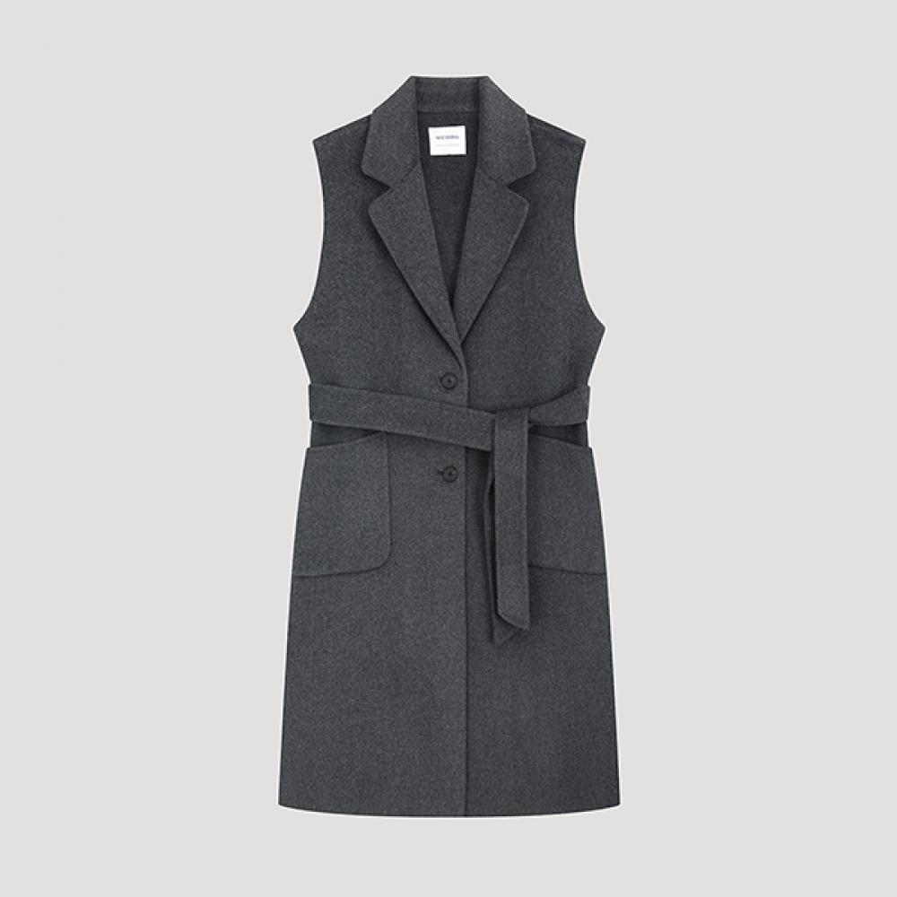 She S miSS Wool caShmere Belted Long veSt Swhvto42040 Ch