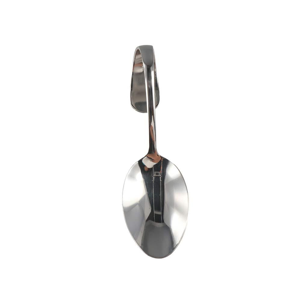 Rustproof Curved Handle Spoon Comfortable Grip Serving Spoons Dessert Spoons  Baby