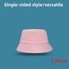 Простая шляпа рыбака однотонная и с двусторонним дизайном для повседневной носки