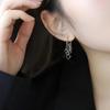 Модные Черные Серьги-Кисточки в Форме Сердца для Женщин