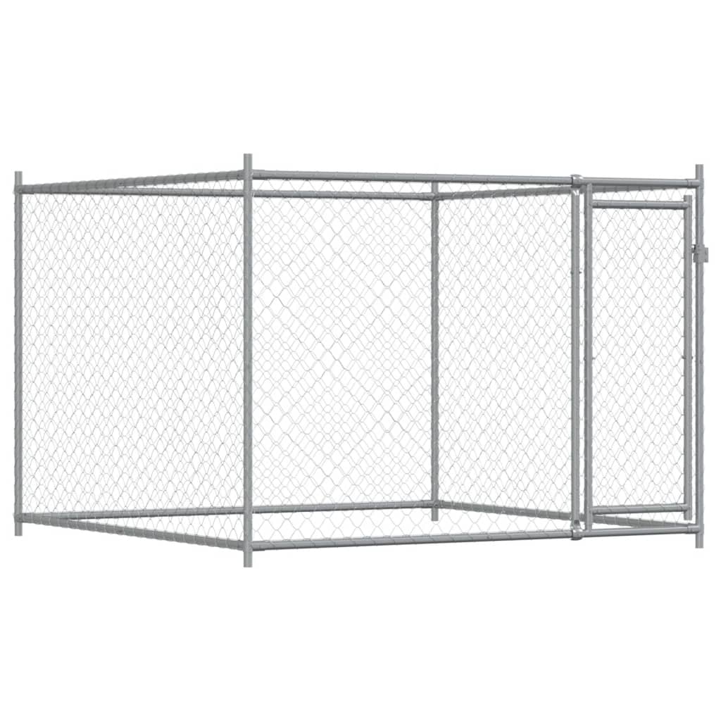 Vidaxl Klatka Dla Psa, Z Drzwiami, Szara, 10X2X1,5 M, Stal