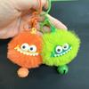 Little Monster Dinosaur Keychain: Cute Plush Rex Rabbit Fur with Bell - Bag and Phone Accessory