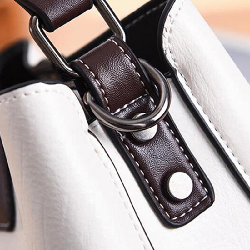 Винтажные роскошные сумки из искусственной кожи, сумки через плечо для женщин, новые модные сумки-ведра большой вместимости