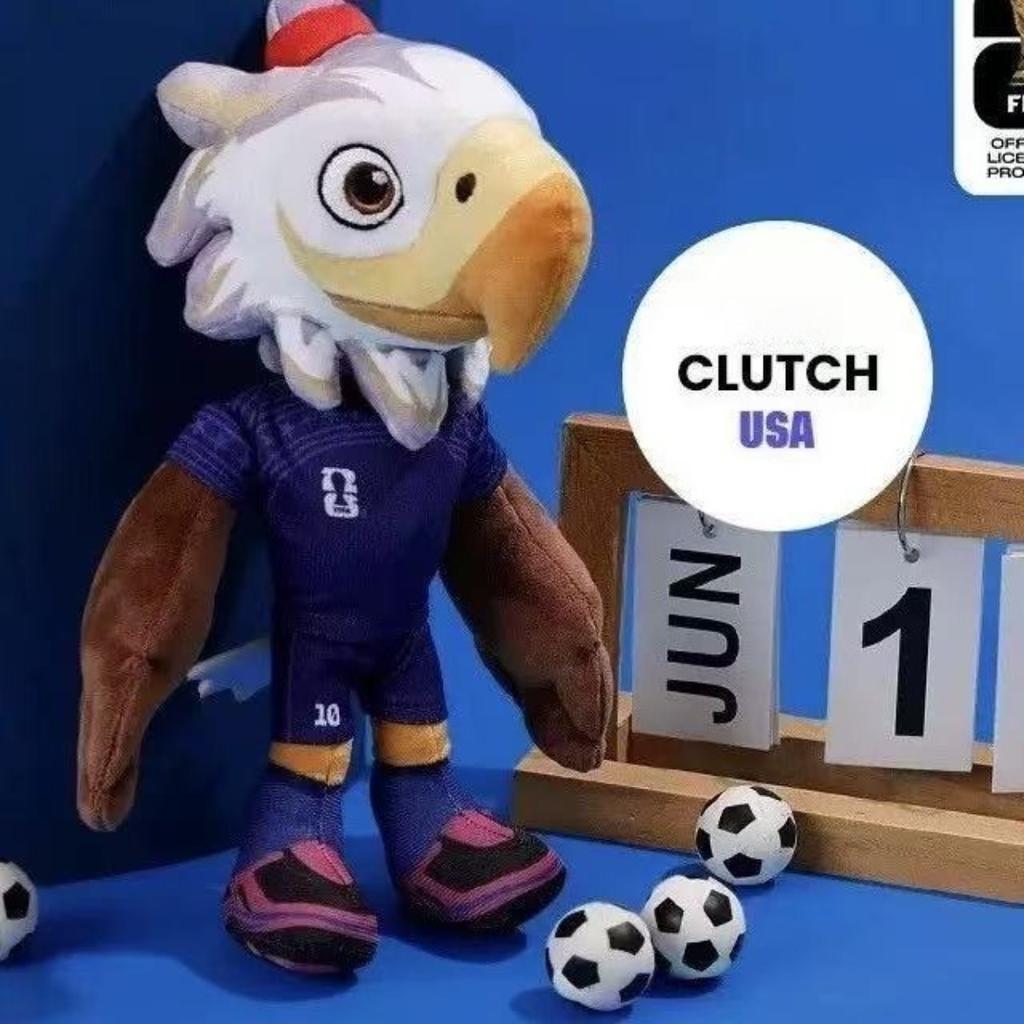 2026 USA-Mexico-Canada Football World Cup Mascot Plush Doll Keychain - 25cm Official Souvenir Collectible