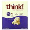 Think!, High Protein Bars, White Chocolate, 10 Bars, 2.1 Oz (60 G) Each