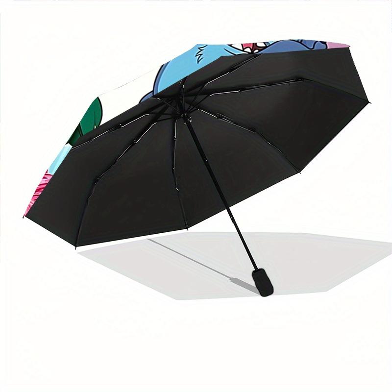 1pc Happy Star and Stitch Pattern Umbrella, Fashionable, Personalized, High-Value Folding Umbrella, a Must-Have for Summer, 8-Rib Durable Ir