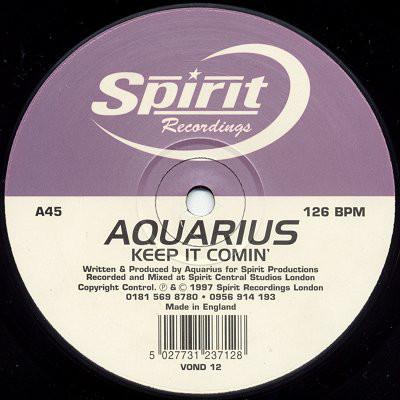 12-дюймовая пластинка AQUARIUS - Keep It Comin' VOND12 Spirit Recordin 1997 UK Танцевальная и электронная музыка Б/у