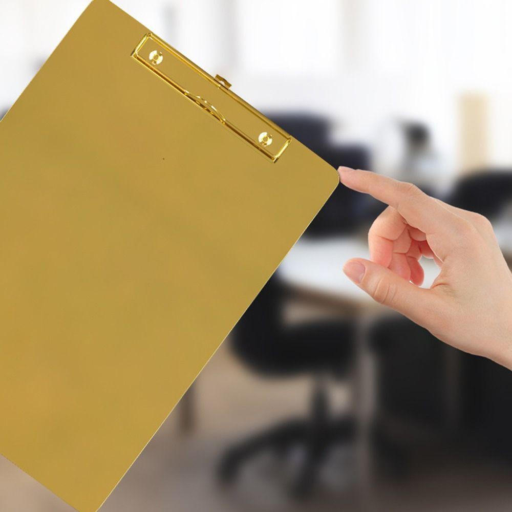 Hard Test Paper Storage Folder Stainless Steel Writing Pad Document Filing Organizer  Restaurant