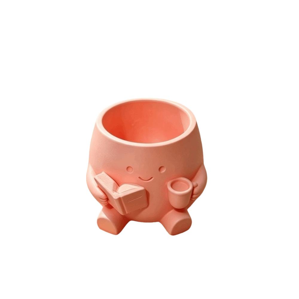 Stylish Design Head Planter Mini Size Desktop Decoration Landscape Plant Pot Home Decor