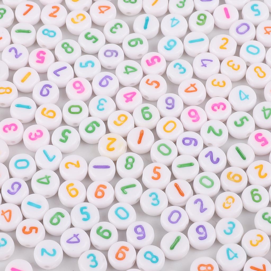 Бусины ручной работы 4*7мм Акриловые россыпные бусины Бусины с алфавитом Плоские бусины Ручная работа DIY Детское раннее образование Изготовление бижутерии Аксессуары Браслет