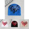 Heart Shape Spider Web Pattern Knitted Hat For Fall And Winter Season