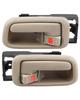 ANODZU Interior Door Handle with Replacement for Toyota Tundra Front Left Driver Right Passenger Inner Door Bezel, Beige, 2000-2006, & Side, Knob,