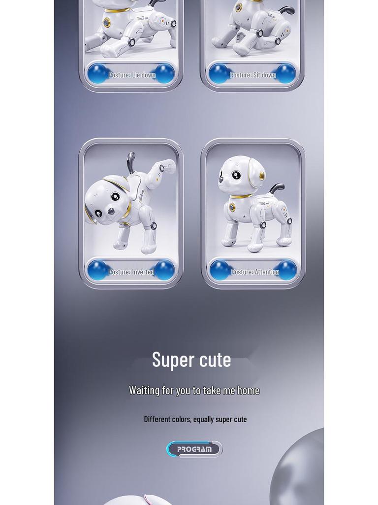 Children's Smart Remote Control Robot Dog Toy: Stunt, Music, Dancing, and Electric Features