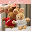 Rabbit Plush Keychain Toy Cute Stuffed Animal Doll Kids Birthday Gift Keyring