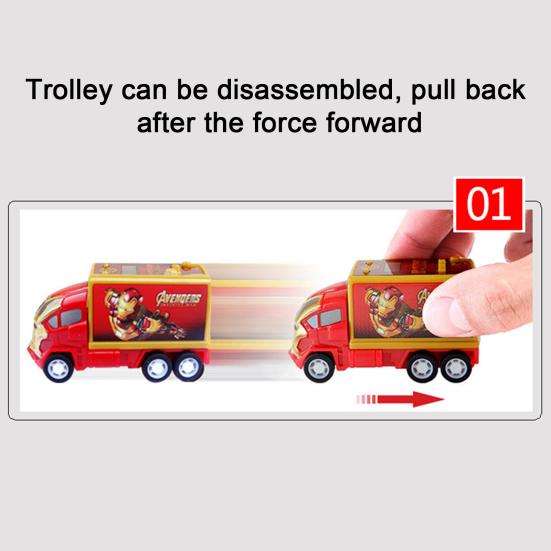 Детская проекционная игрушка Случайные 6 узоров Функция отката Съемный мультяшный Креативное развлечение АБС Железный Человек Проекционные часы Детская игрушка