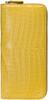 Желтый длинный кошелек из крокодиловой кожи для мужчин и женщин Натуральная кожа крокодила Длинный кошелек Матовая отделка Натуральная кожа Кожа крокодила Крокодил