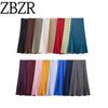 Za Spring and Autumn New Arrivals Women's Clothing Zr European and American Style Fashionable High-Waisted Versatile Satin Midi Skirt 5427453