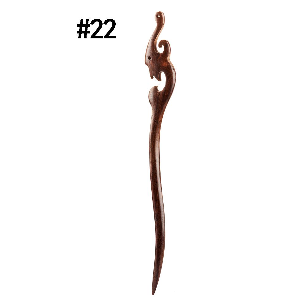 Women Sandalwood Carved Handmade Hairpin Chopstick Hair Stick Styling Tools Hair Accessories