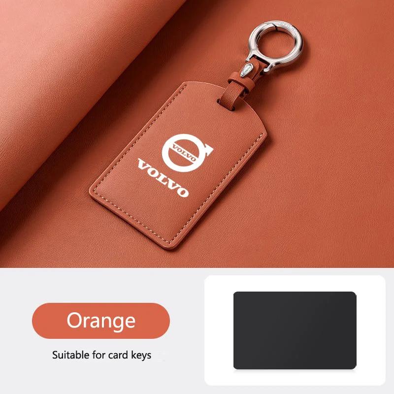 Кожаный чехол-кошелек для умной NFC-карты-ключа автомобиля, сумка для ключей, держатель-оболочка для Volvo EM90 EX30 2024 Polestar, аксессуары для защиты автомобильного ключа