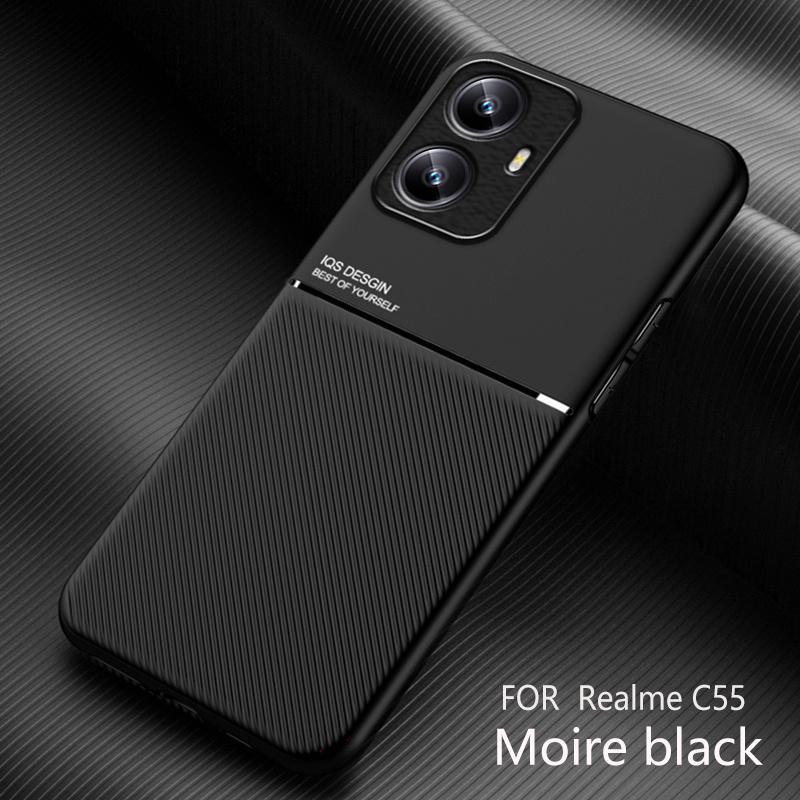 Для Realme C55 2023 чехол магнитный автомобильный держатель чехлы для RealmeC55 Realmi C 55 5G RMX3710 6.72 мягкая кожаная задняя крышка