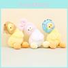 Adorable Tilted Head Duck Keychain Cute Plush Toy Cartoon Duck Figurine Stuffed Animal