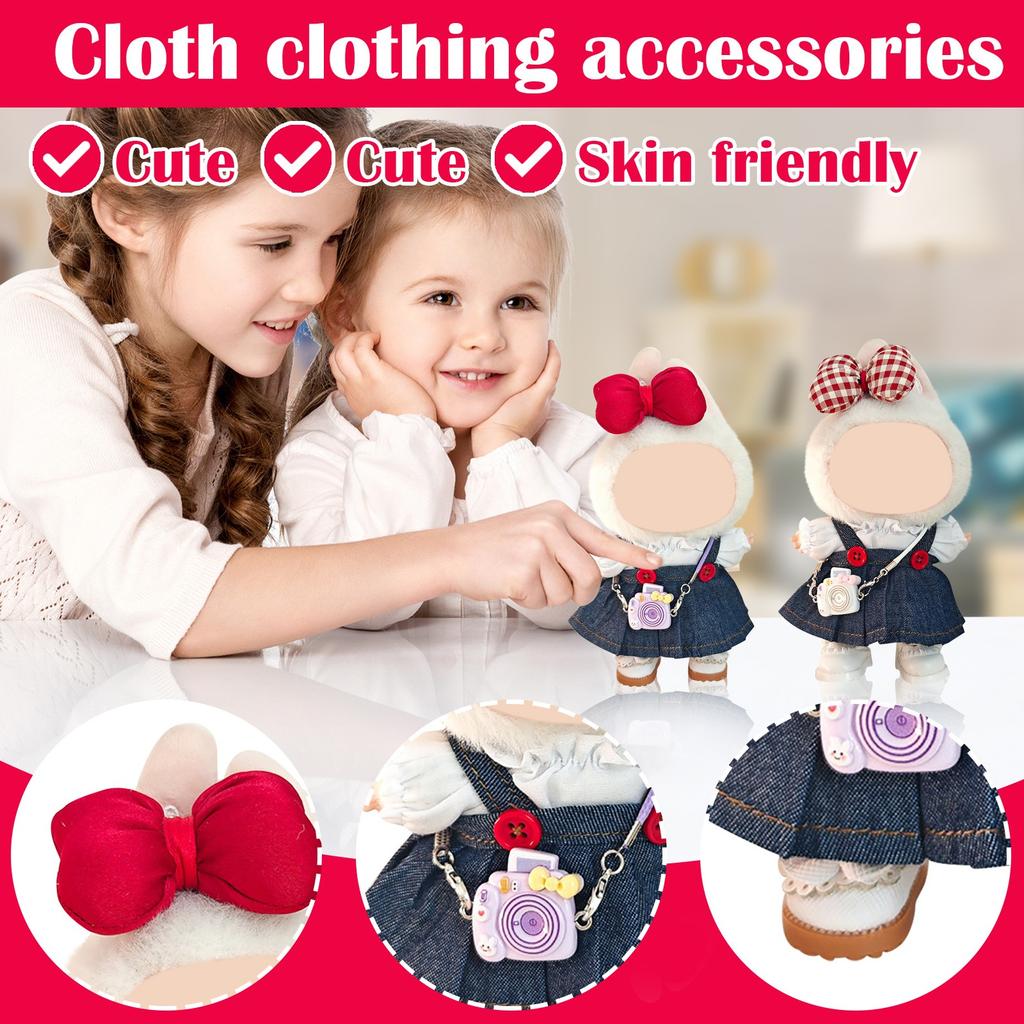 Милые плюшевые кукольные аксессуары для одежды Плюшевая кукла Подходящие подарки Мультяшная детская кукла Кукольная одежда