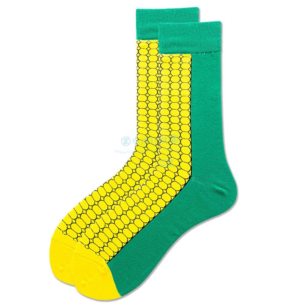 New INS Beer Corn Men's and Women's Socks Watermelon Dog Sushi Tide Socks Dog Socks Comfortable Breathable Socks