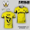 CS2 Austin Major Команда Vitality Памятная форма Фанатская футболка ZywOo Тренировочная дышащая футболка Мужские индивидуальные топы с круглым вырезом