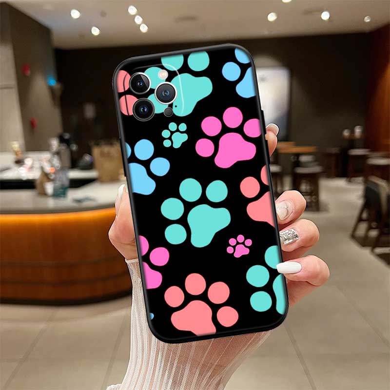 NH19 dog footprint Paw Case for Motorola Edge 60 60s 70 G86 G56 G54 E14 G04S G45 G54 G64 S30 S50 X30 X40 X50 Pro Power