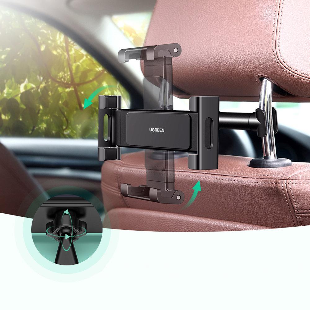 Ugreen Universal Car Headrest Mount Holder for Phones & Tablets - Model LP160, Black