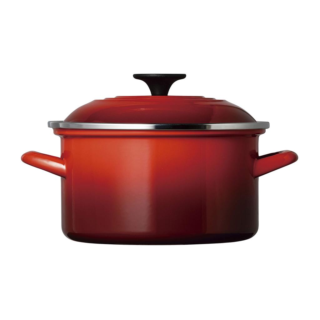 Le Creuset EOS Вишня Чугунная Кастрюля, Совместимая с Японской Плитой, 20 см, Красная, Чугун, Эмаль, Газ/Индукция [Официальный Продукт]