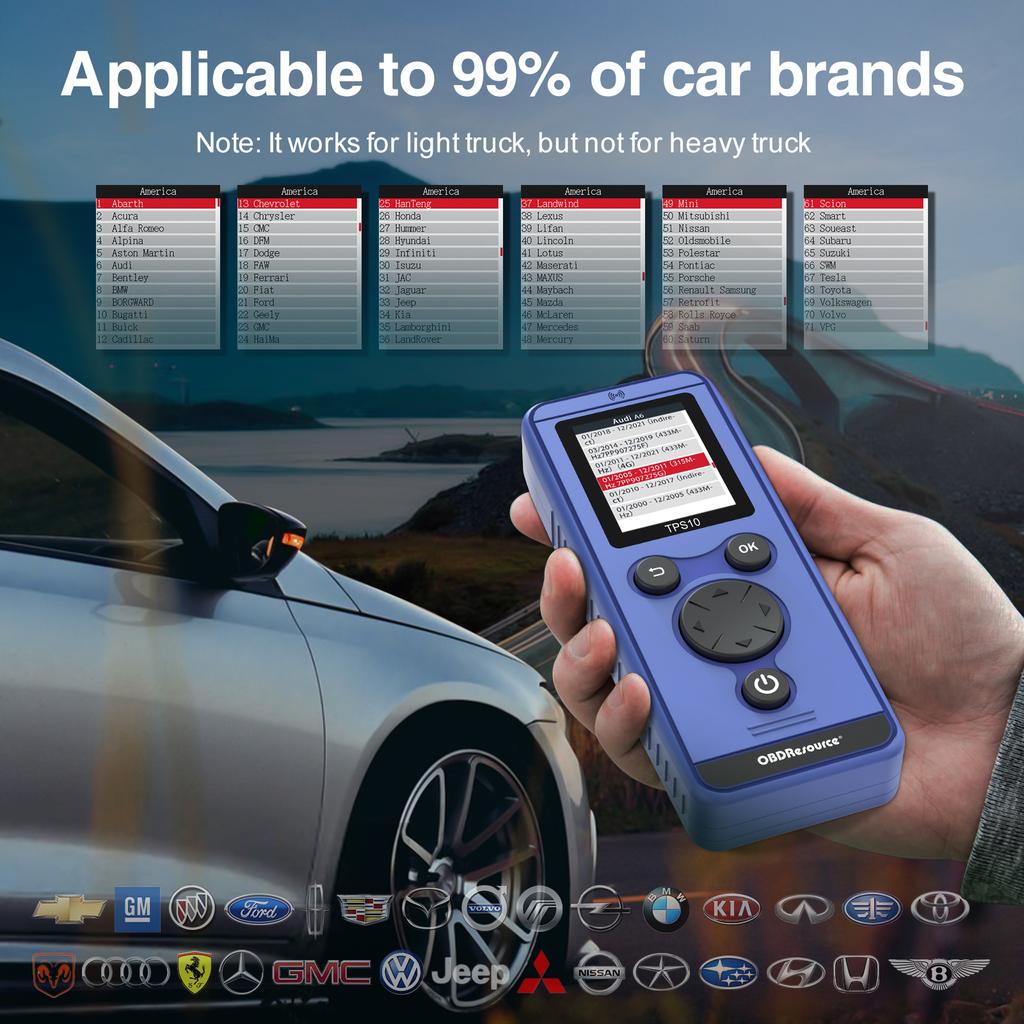 Универсальный инструмент для сброса TPMS автомобиля Инструмент для датчика контроля давления в шинах автомобиля U508/TPS10 для Ford Opel Jeep GMC и т. д. Диагностические инструменты