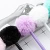 Cute Furry Ball Signature Pen Smooth Writing Writing Pen Accessories Furry Ballpoint Pen